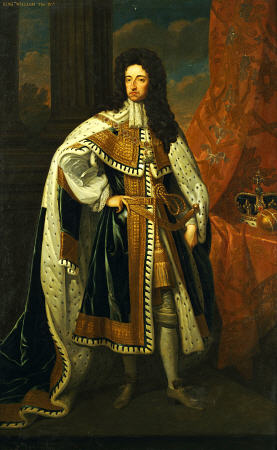 Portrait Of King William III (1650-1702), In State Robes, With The Crown And Orb On A Cushion Beside from 