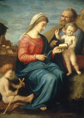 Piero di Cosimo / Holy Family / Paint.