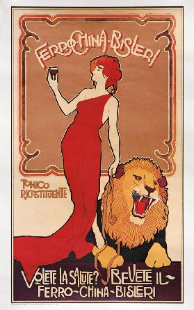 Poster advertising 'Bislieri Liqueur'