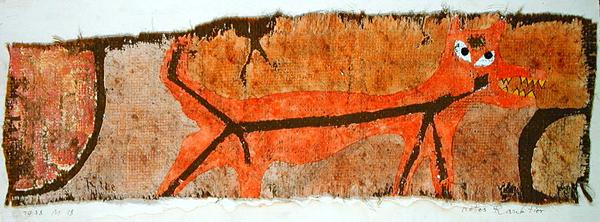Red Predator, 1938 (no 198) (w/c on primed burlap on cardboard)  from 