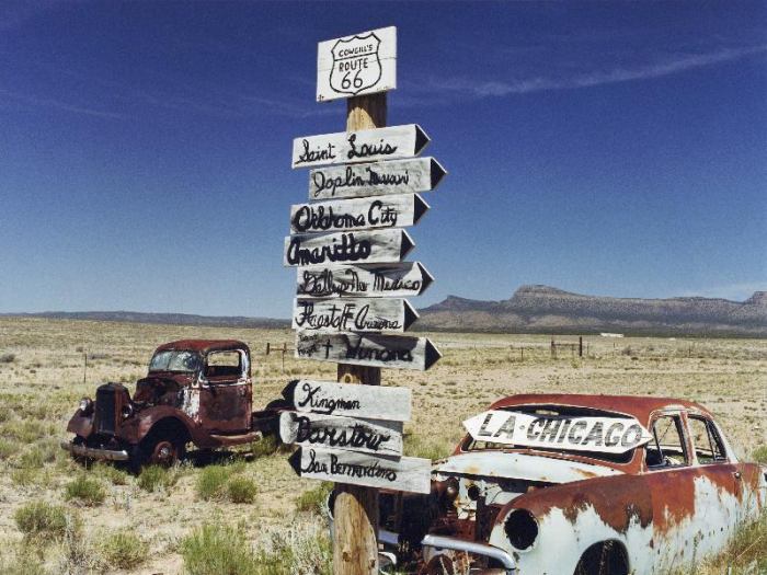 Route 66 which cross United States from Los Angeles to Chicago from 
