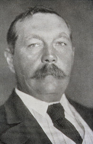 Sir Arthur Conan Doyle (1859-1930) (b/w photo)  from 