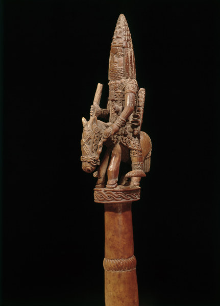 Stab mit Reiterfigur, Benin, Nigeria from 