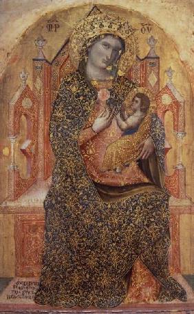 Enthroned Madonna / Ptg.by Veneziano