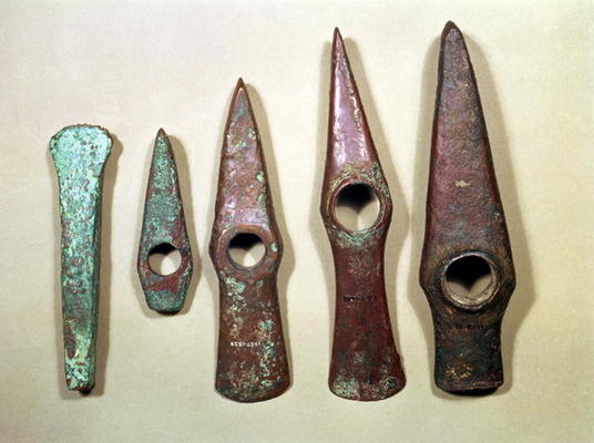 Shafthole axes, from Hungary, Bronze Age (copper) from 