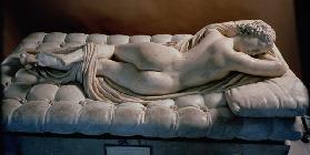 The Sleeping Hermaphrodite, copy after an original of the 2nd century BC, the mattress is an additio