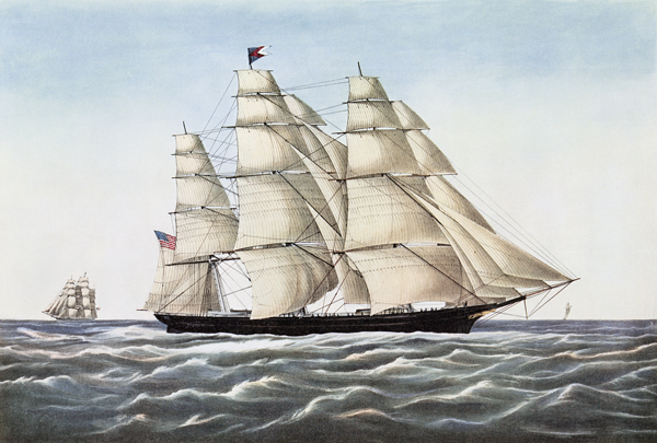 The Clipper Ship Flying Cloud , published by  Currier & Ives from 