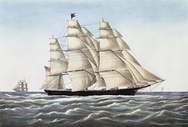 The Clipper Ship Flying Cloud , published by  Currier & Ives