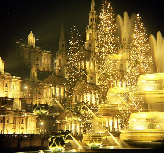 Trafalgar Square, Christmas Lights from 