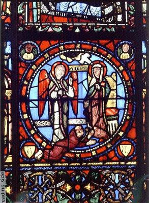 The Annunciation, 12th century (stained glass) from 