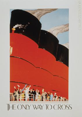 Poster advertising the RMS Queen Mary