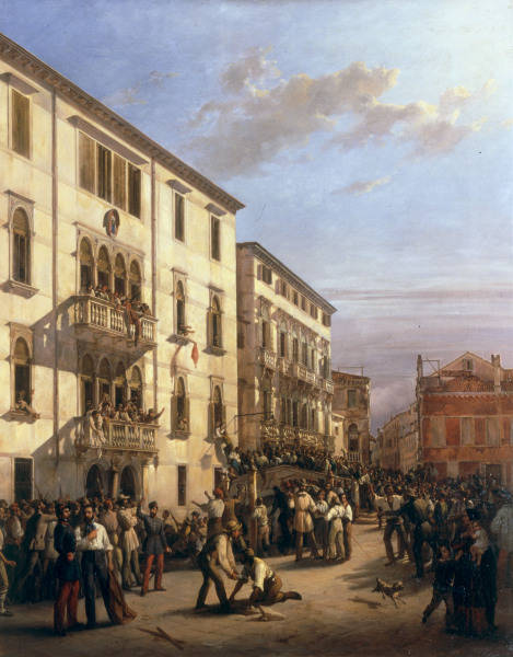 Venedig / Looting of Palazzo Querini from 