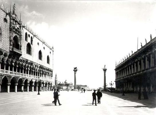 View of the Piazzetta S. Marco (b/w photo) from 