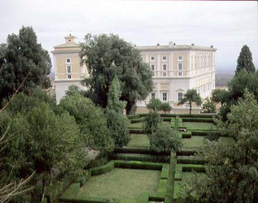 View of the villa and garden, designed by Jacopo Vignola (1507-73) and his successors for Cardinal A from 
