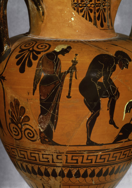 Weapons / Greek vasepainting from 