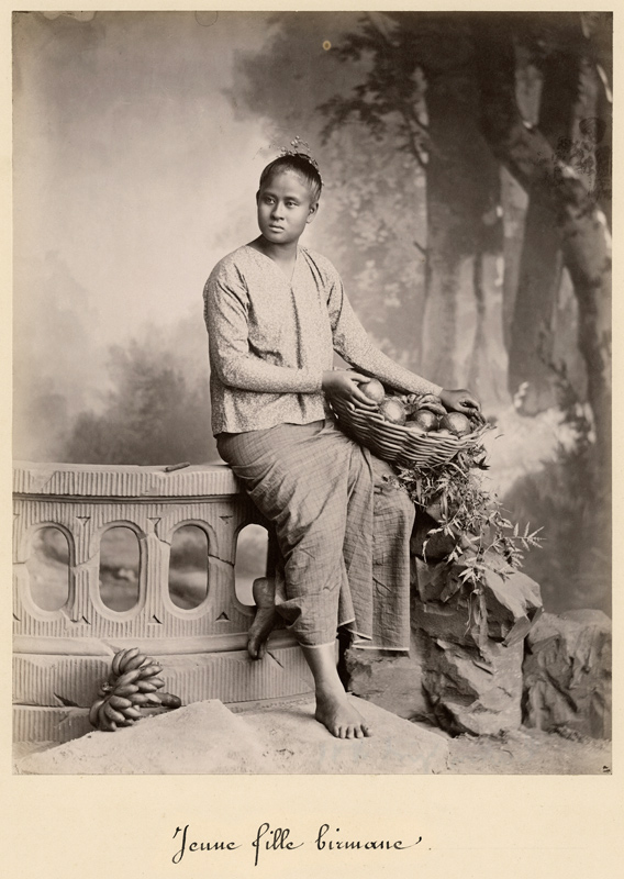 Young Burmese girl, c.1880 (albumen print from a glass negative) (b/w photo)  from 