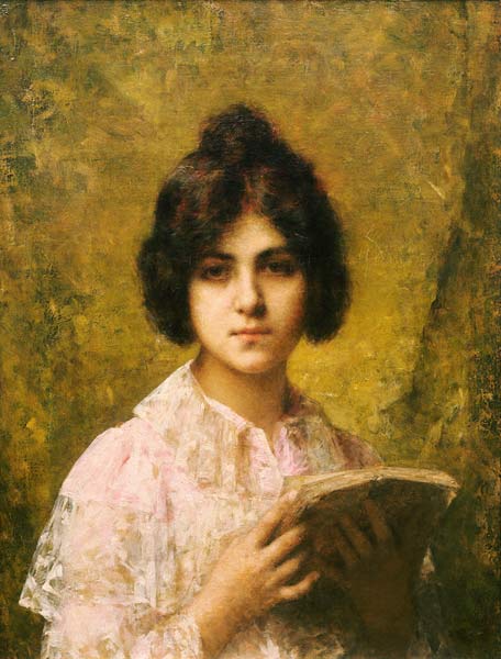 Young Woman Holding A Book from 