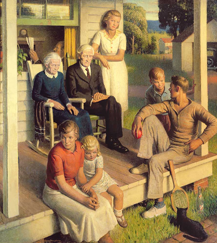 No More Chores, Family on Vacation, c.1935 from Norwood MacGilvary