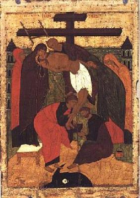The Deposition, icon from the Novgorod school