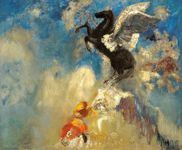 The Black Pegasus from Odilon Redon