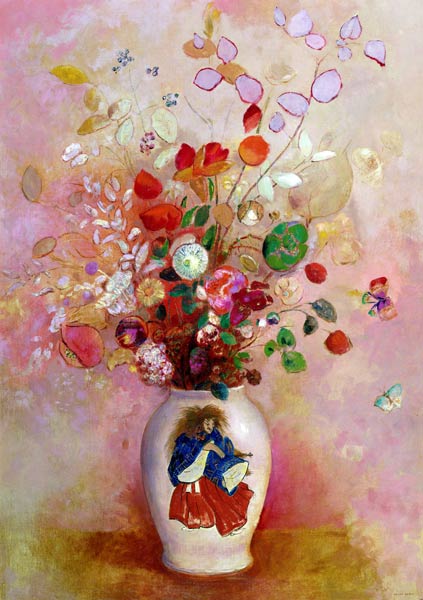Bouquet of Flowers in a Japanese Vase from Odilon Redon