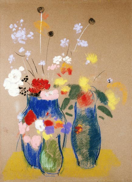 Three Vases Of Flowers from Odilon Redon