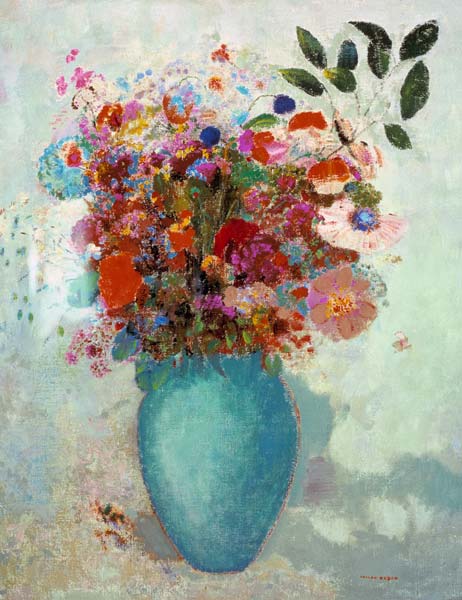 The turquoise vase from Odilon Redon