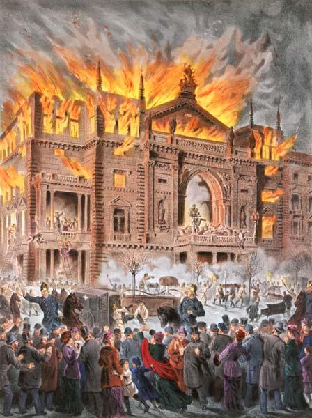The fire of the Viennese ring theatre at this on December 8th