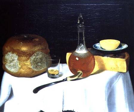 Still life with bread and cheese (pair of 78162) from of Chichester Smith