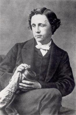 Portrait of Lewis Carroll (1832-98) (b/w photo)