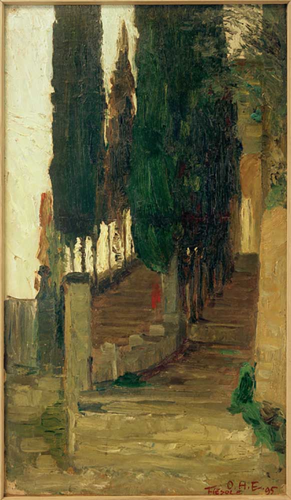 Stairs to the monastery in Fiesole from Otto Heinrich Engel