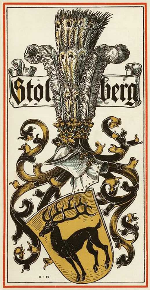 The family coat of arms of the German royal houses: Stolberg from Otto Hupp