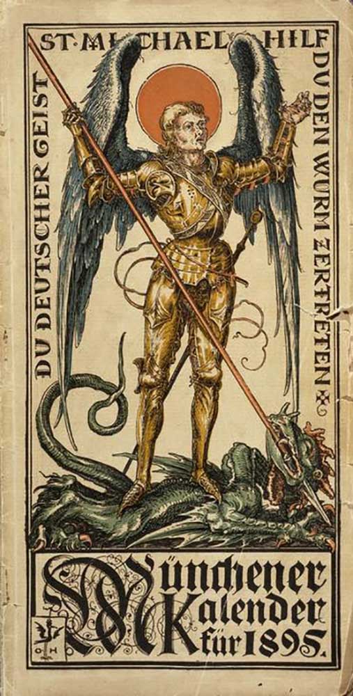 You German spirit, St. Michael, help to crush the worm from Otto Hupp