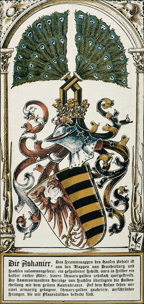 The family coat of arms of the German royal houses: the Ascanians