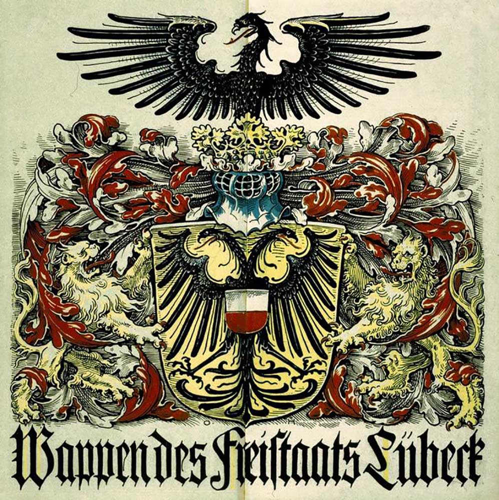 Coat of arms of the Free State of Lübeck from Otto Hupp