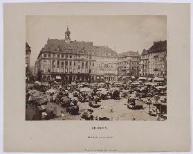 Dresden. The Altmarkt with the town hall