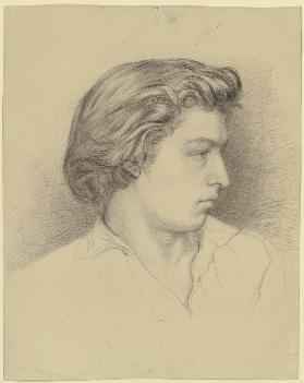 Bildnis eines jungen Mannes im Profil nach rechts