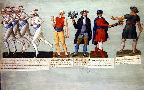 Athletes and participants in festivals during the French Revolutionary period