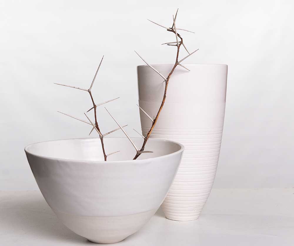 Porcelain and thorns from Pamela Brighton