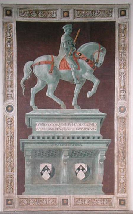 Equestrian Monument to Sir John Hawkwood (1320-94) 1436  (post restoration) from Paolo Uccello