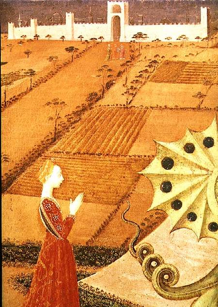 St. George and the Dragon, detail of the princess from Paolo Uccello