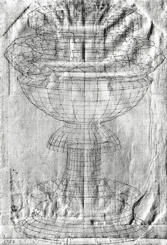 Perspective study of a chalice from Paolo Uccello