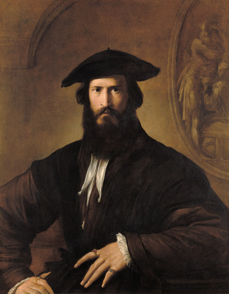 Bildnis eines bärtigen Mannes. from Parmigianino