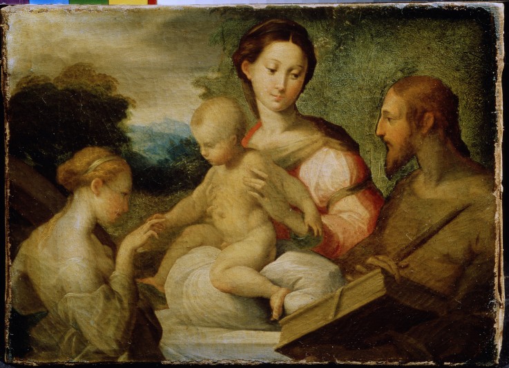 The Mystical Marriage of Saint Catherine from Parmigianino
