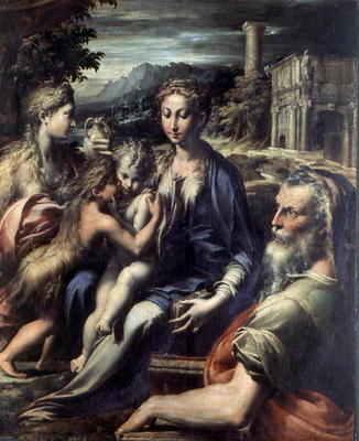 Madonna with Saint Zacharias, c.1527-30 (oil on canvas) from Parmigianino