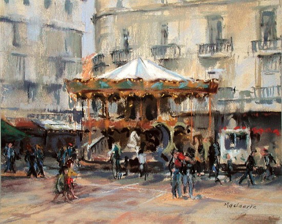 Little Carousel, Montpellier (pastel on paper)  from  Pat  Maclaurin