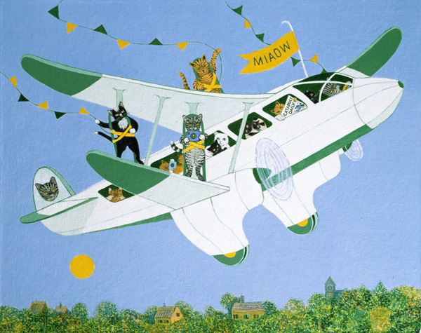 Cat Air Show (acrylic on canvas)  from Pat  Scott