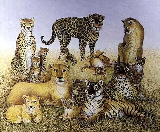 The Big Cats (acrylic on calico)  from Pat  Scott