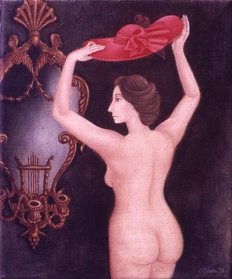 The Red Hat (oil on canvas)  from Patricia  O'Brien