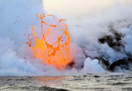 Exploding lava bubble